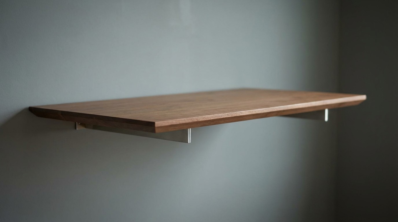 Table Looks Floating Free Minimalist Floating Table Image - Furniture, Table, Shelf ...