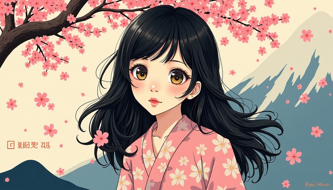 Free Cherry Blossom Dream Image - Anime, Kimono, Sakura | Download at ...