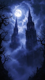 Free Moonlit Gothic Cathedral Image - Gothic, Cathedral, Spires ...