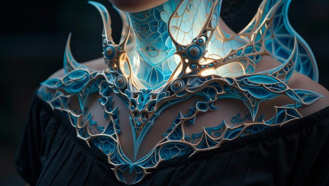 Free Transcendent Cosmic Tattoo Image - Teal, Indigo, Glowing ...