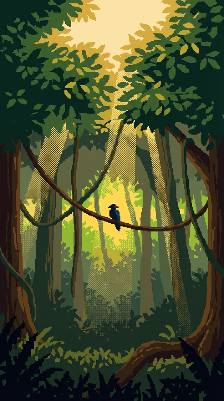 Free Jungle Pixel Paradise Image - Pixel, Jungle, Bird | Download at ...