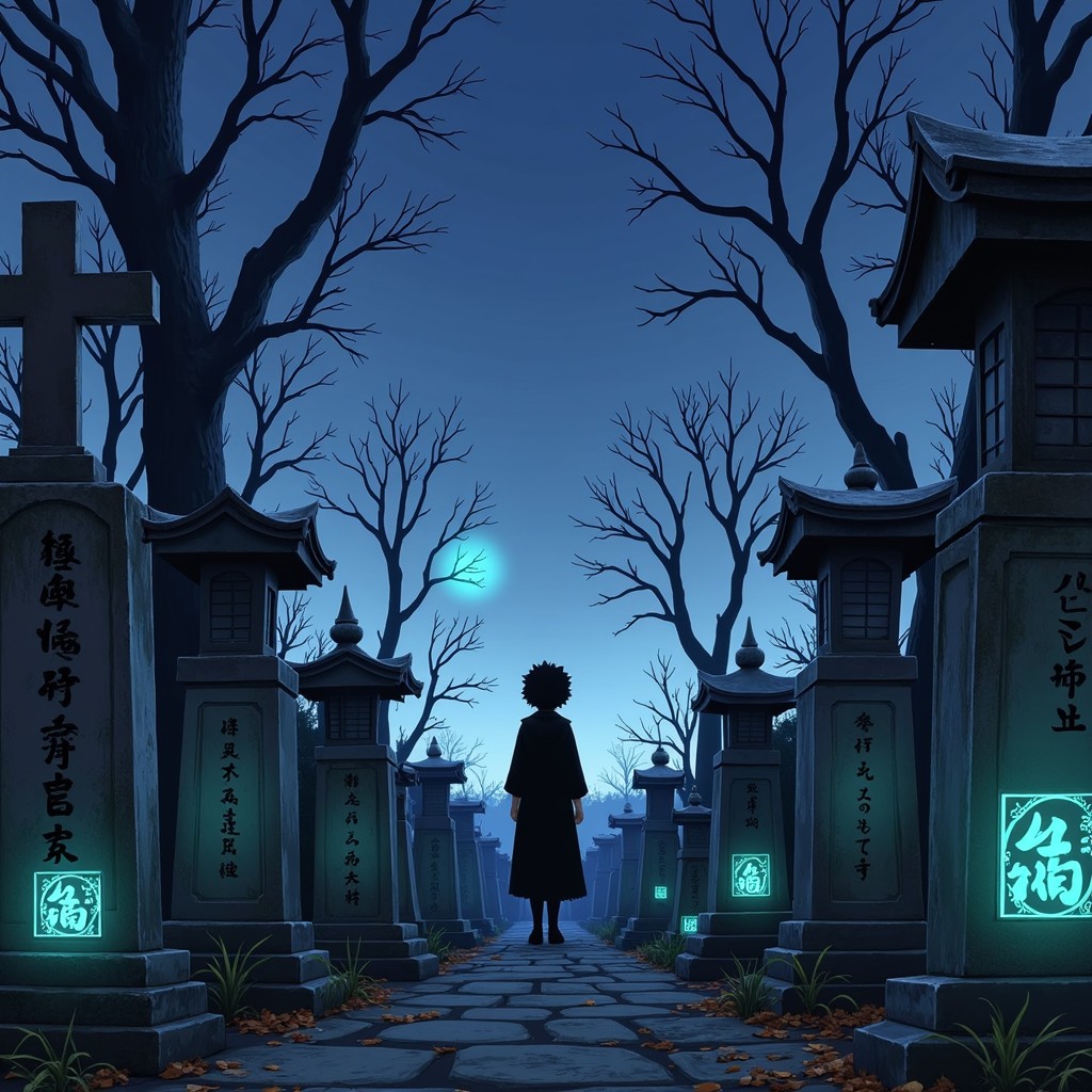 Free Spectral Cemetery Vigil Image - Anime, Cemetery, Dusk | Download ...