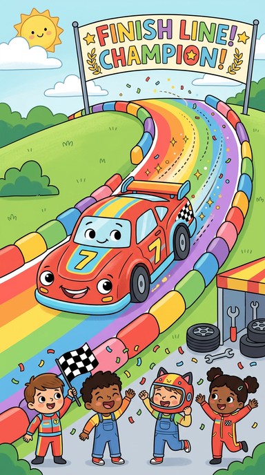 Summit Racing Cartoon Free Racing Champions Celebrate Image - Illustration, Children, Racing ...