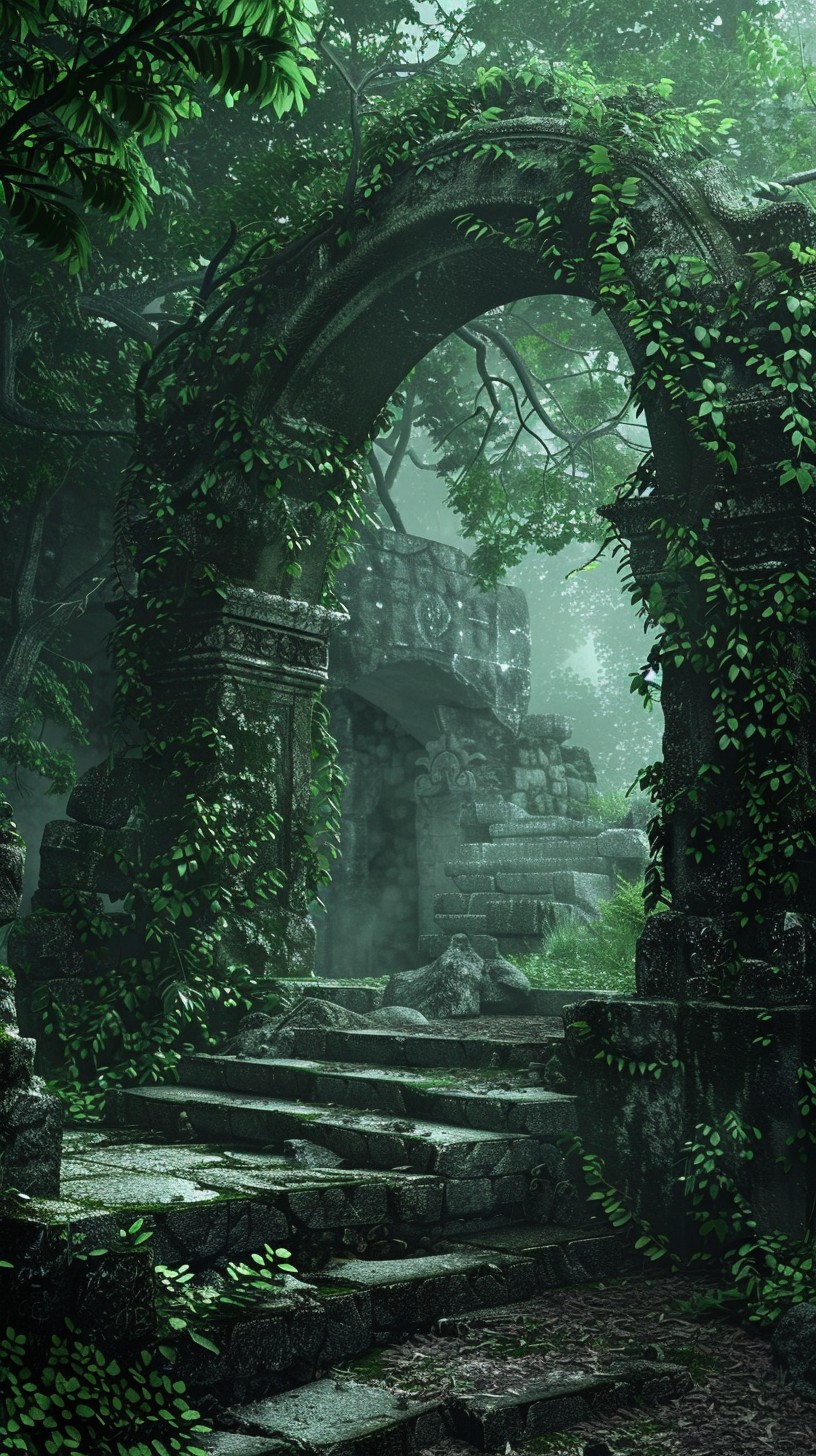 Free Enchanted Forest Gateway Image - Archway, Ruins, Forest | Download ...