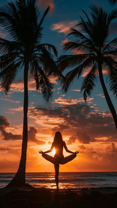 Free Sunset Yoga Pose Image - Sunset, Yoga, Beach | Download at StockCake