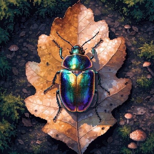 Free Pixel Jewel Beetle Image - Beetle, Pixel, Art | Download at StockCake
