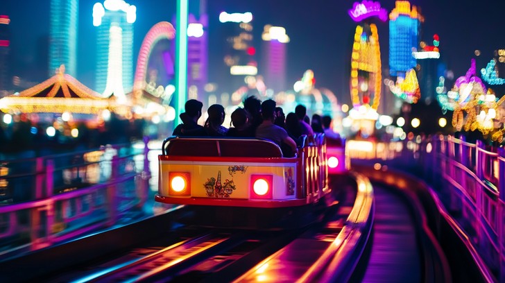 Free Nighttime Amusement Ride Image - Amusement, Park, Ride | Download ...