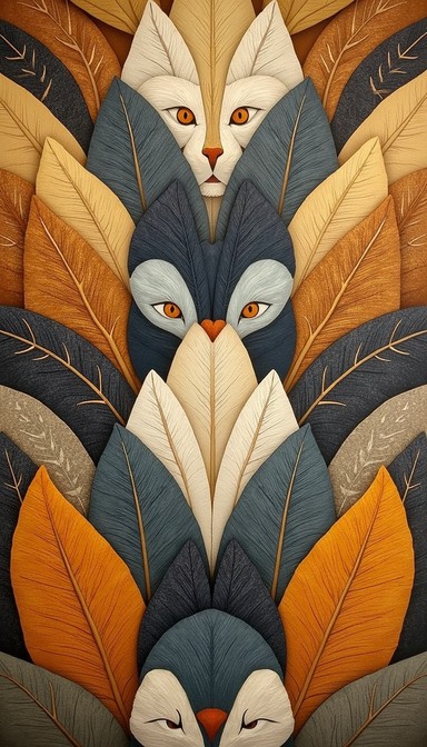 Patterns Feline Free Layered Feline Patterns Image | Download at StockCake