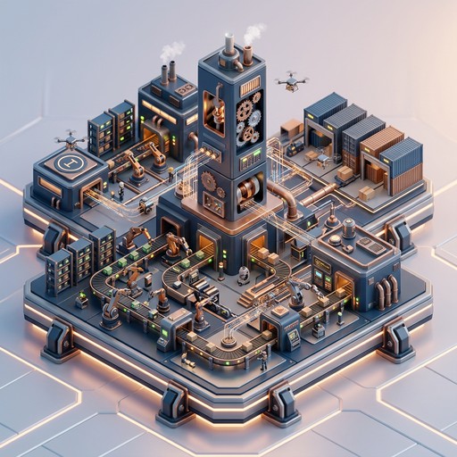 Free Isometric Factory Diorama Image - Isometric, Factory, Industrial ...