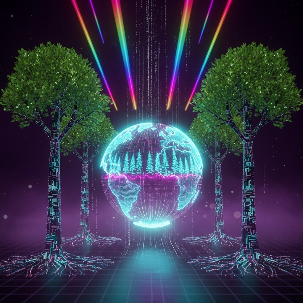 Free Digital Earth Guardian Image - Cyberpunk, Neon, Holographic ...
