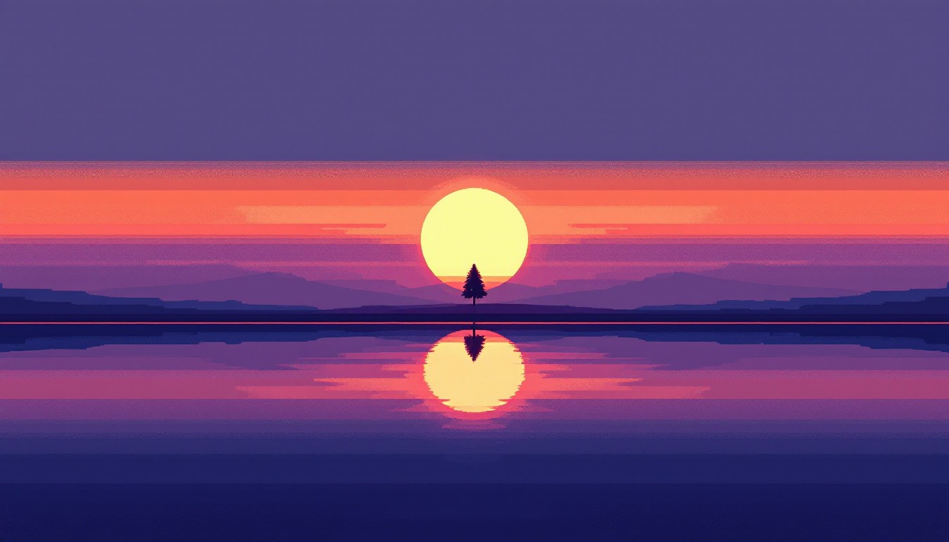 Free Pixel Sunrise Reflection Image - Pixel, Sunrise, Sunset | Download ...