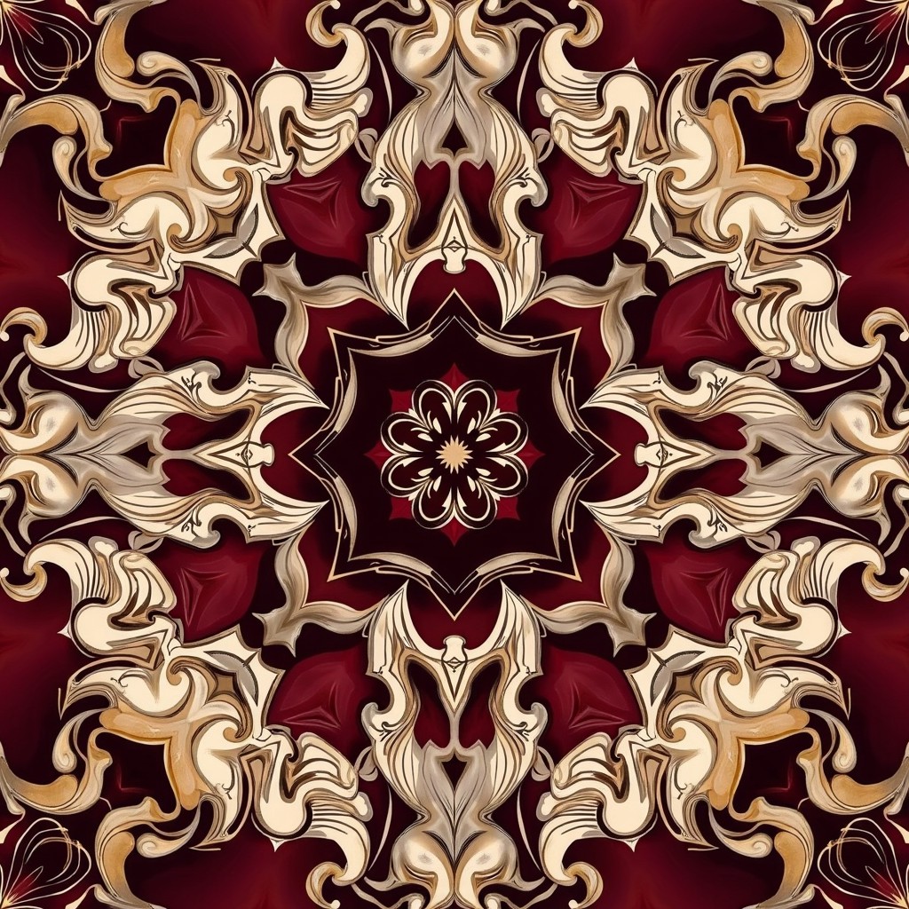 Free Burgundy Baroque Pattern Image - Burgundy, Gold, Kaleidoscope ...