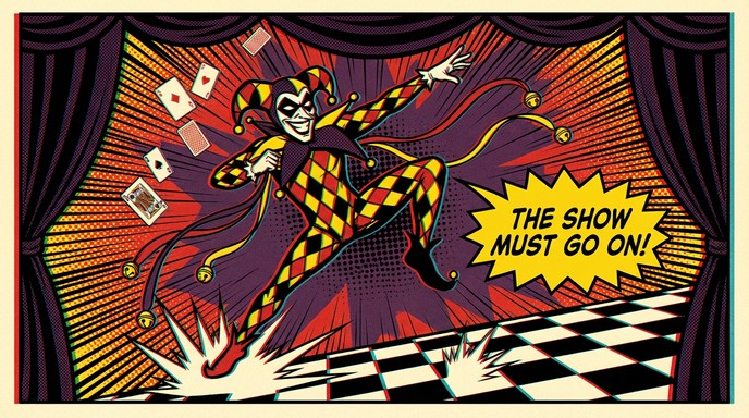 Free Theatrical Jester Performance Image - Harlequin, Jester, Clown ...