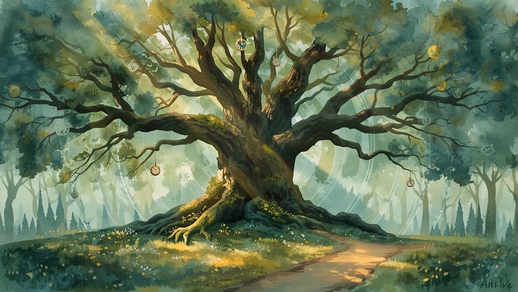 Free Timeless Tree Reflection Image - Tree, Clockwork, Seasons ...