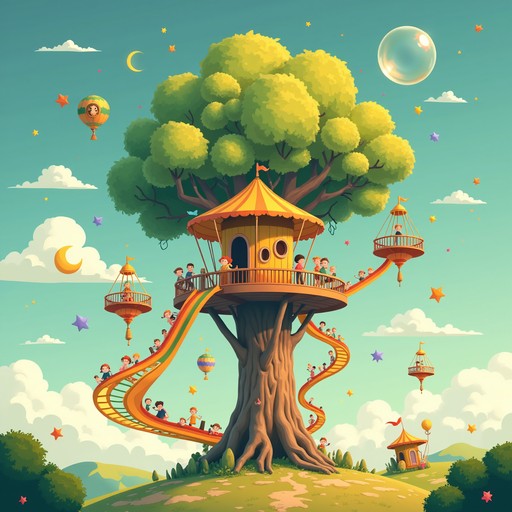 Treehouse With Color Free Magical Treehouse Adventure Image | Download at StockCake