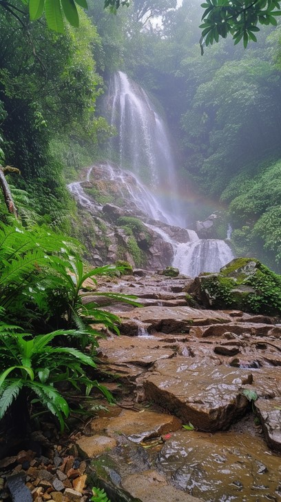Free Misty Waterfall Serenity Image - Waterfall, Nature, Mist ...