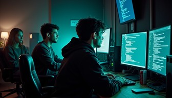 Free Coding through night Image - Coding, Cybersecurity, Programming ...