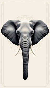 Free Majestic Elephant Portrait Image - Elephant, Wildlife, Geometric ...
