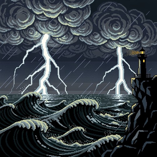 Free Pixel Lightning Storm Image - Lightning, Storm, Pixel | Download ...