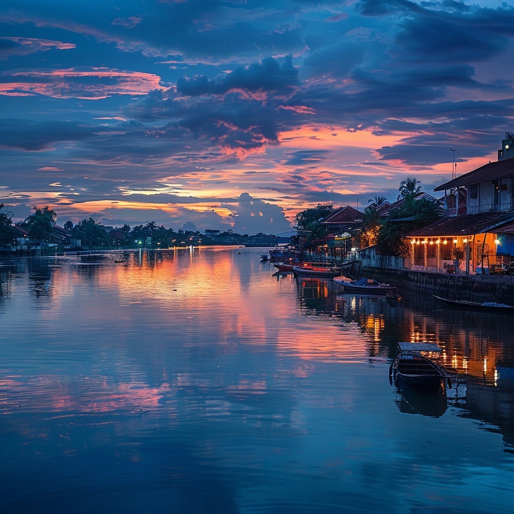 Free Sunset River Reflection Image - Sunset, River, Reflection ...