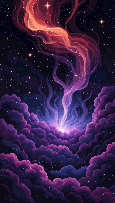 Download Cosmic Genesis Pixel Image - Nebula, Cosmos, Pixel | StockCake