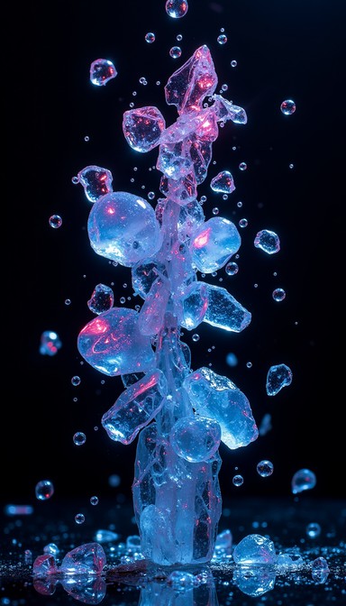 Free Prismatic Floating Fragments Image - Crystal, Blue, Fragmentation ...