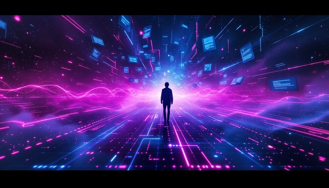 Free Digital Knowledge Awakening Image - Cyberpunk, Neon, Holographic ...