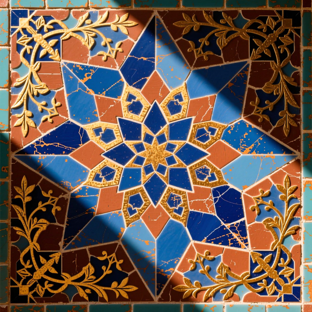 Star Moasic Pattern Free Moroccan Star Mosaic Image - Zellige, Moroccan, Geometric ...