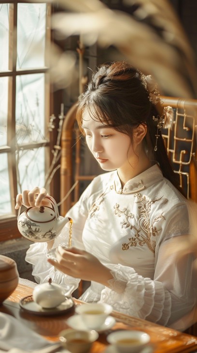 Free Elegant Tea Time Image - Vintage, Woman, Tea | Download at StockCake