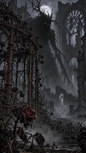 Download Shadow Beast Garden Image - Horror, Gothic, Cathedral | StockCake