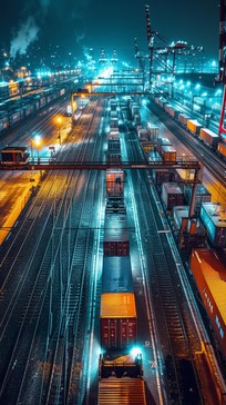 Free Container Terminal Night Image - Night, Container, Terminal ...