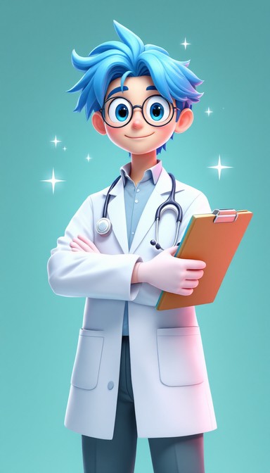 Doctor Animation Blue Free Healing Blue Doctor Image - Doctor, Anime, 3d | Download at StockCake