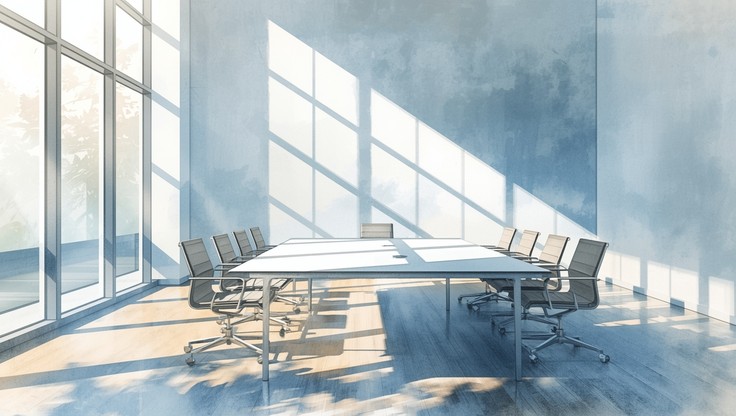 Free Sunlit Boardroom Watercolor Image - Watercolor, Boardroom ...