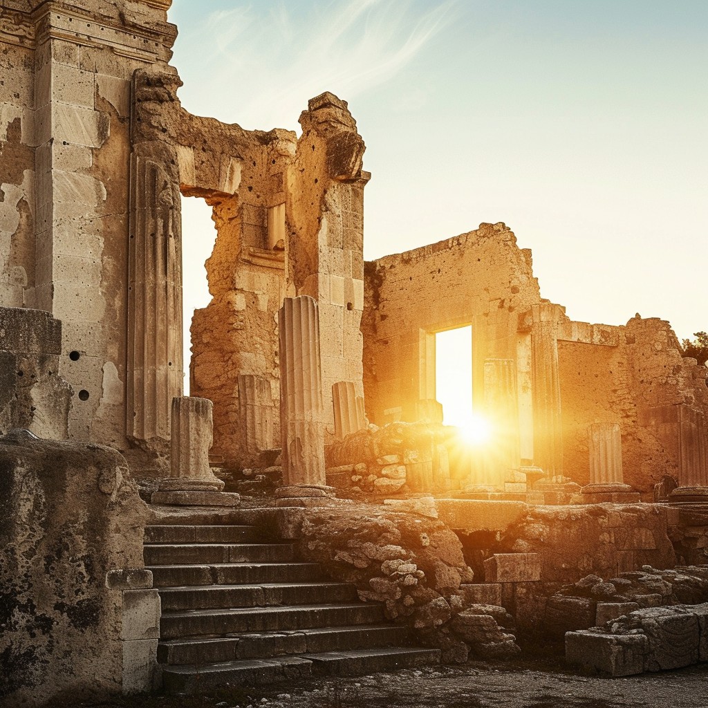 Free Ancient Ruins Sunset Image - Ruins, Sunset, Ancient | Download at ...