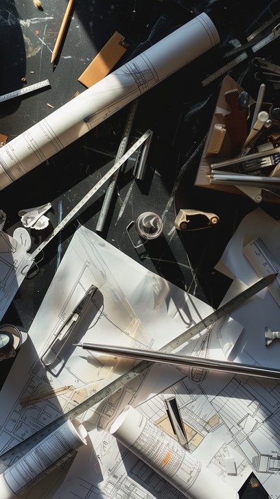 Download Architect's Creative Mess Image - Architecture, Desk ...