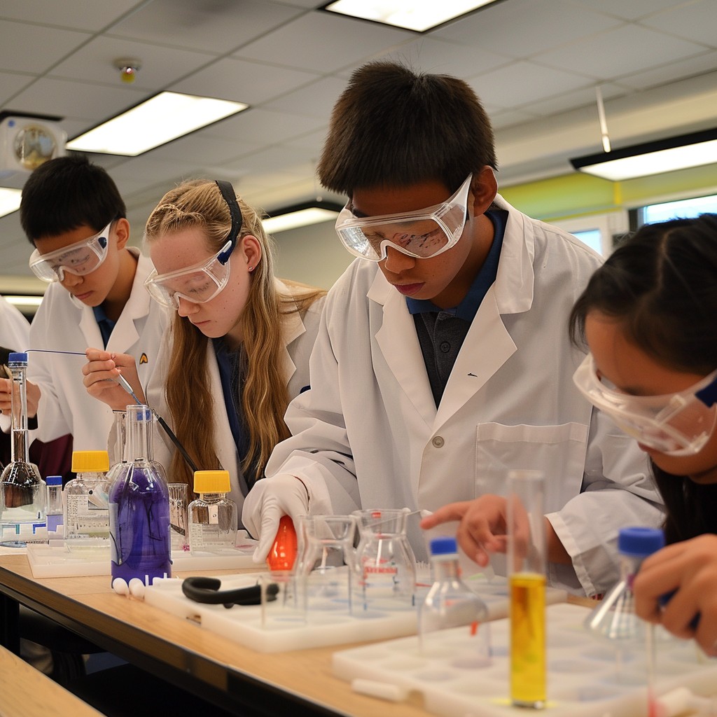 Student Create Experimet Free Students Conducting Experiment Image - Students, Laboratory ...