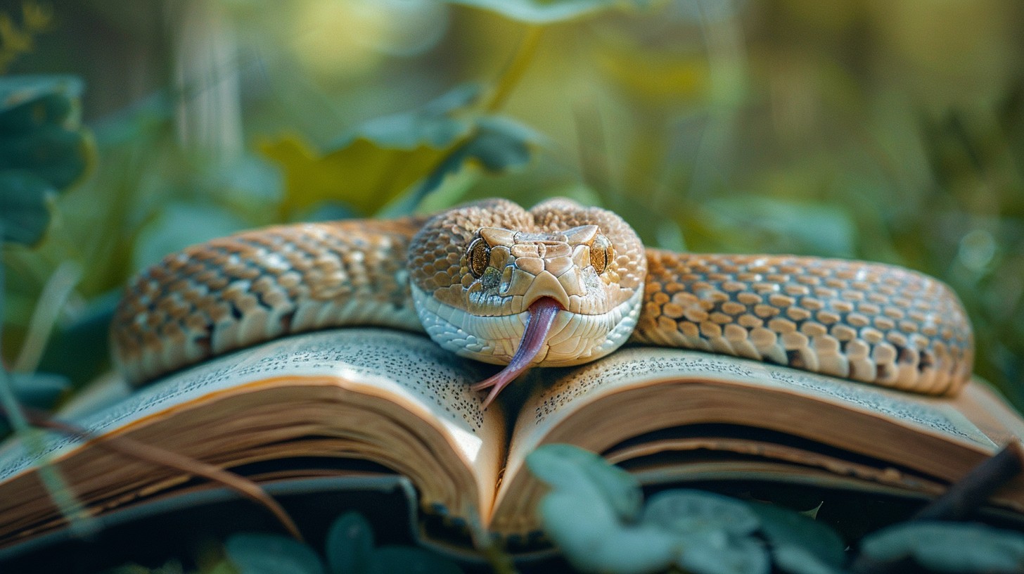 Prudence Book Snake Free Snake on Book Image - Snake, Book, Nature | Download at StockCake