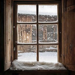 Window View Snowfall Free Snowy window view Image - Snow, Window, Winter | Download at StockCake