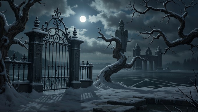 Gothic Cold Free Frozen Gothic Gateway Image - Gothic, Winter, Cemetery | Download ...