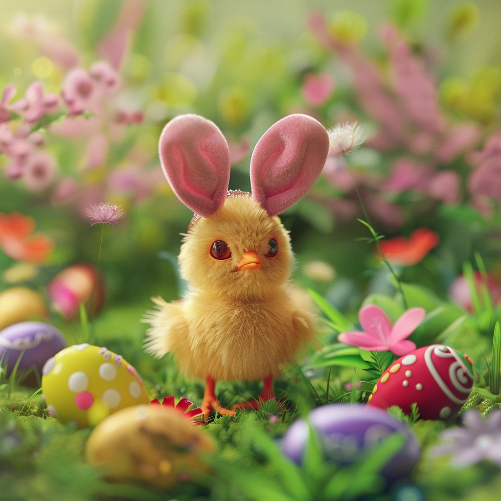 Free Easter Chick Fun Image - Easter, Chick, Rabbit | Download at StockCake