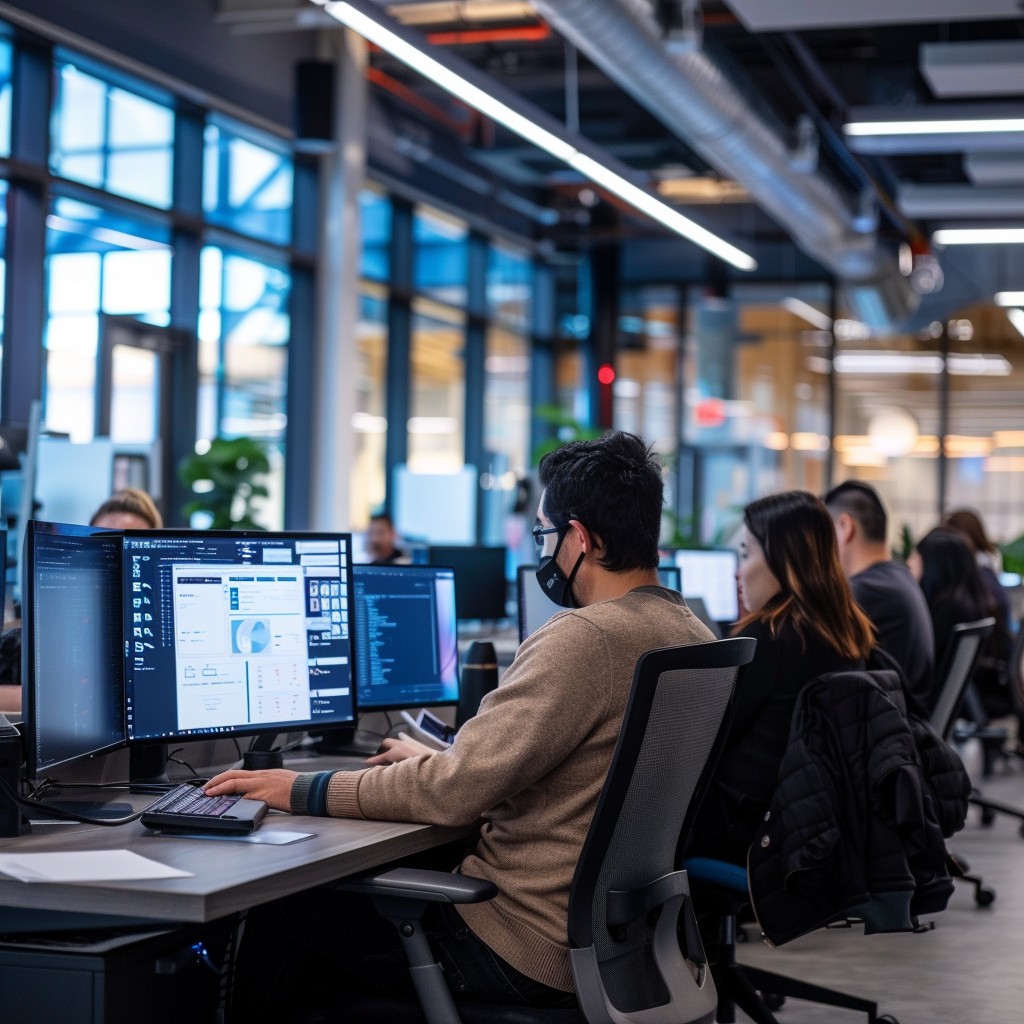 Free Office Work Environment Image - Office, Workers, Technology ...