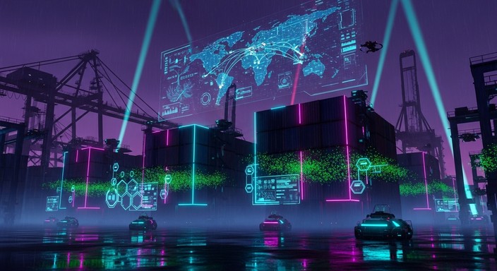 Free Cyberpunk Cargo Terminal Image - Cyberpunk, Futuristic, Neon ...