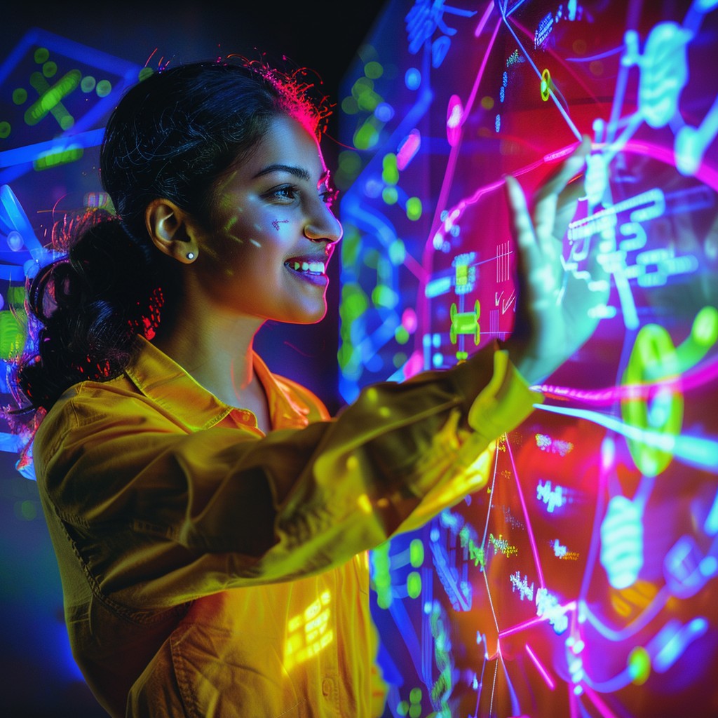 Free Interactive Data Visualization Image - Technology, Woman, Digital ...