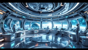 Free Futuristic Command Bridge Image - Futuristic, Spacecraft ...