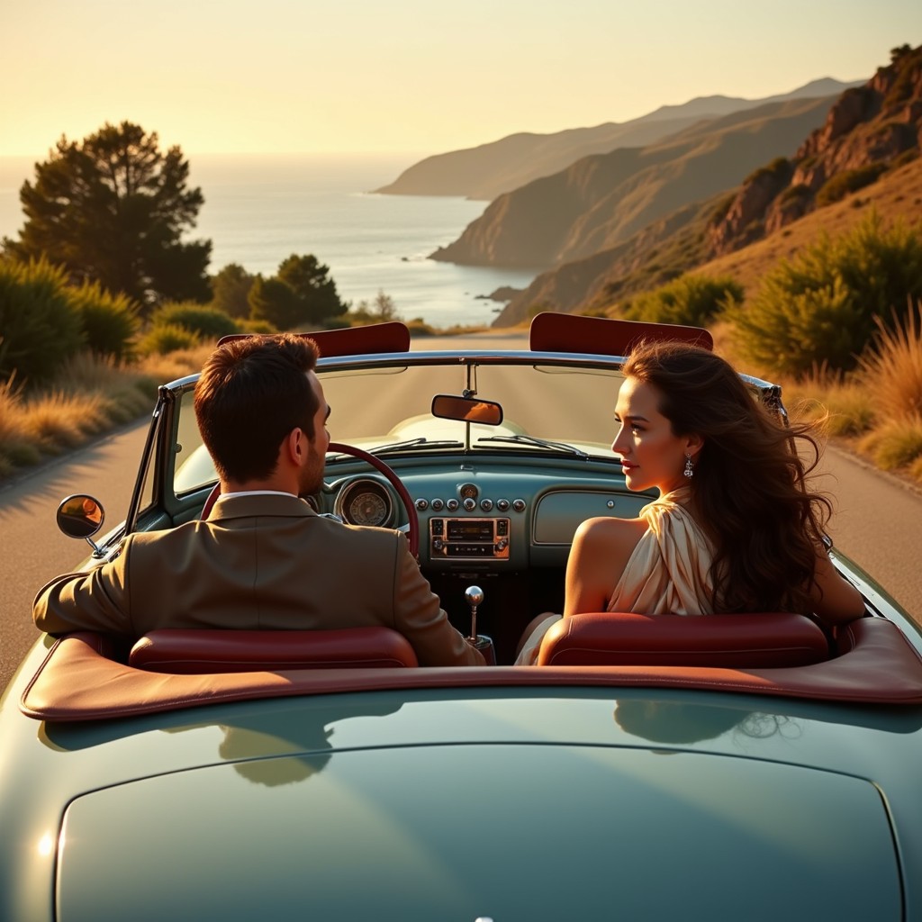 Free Coastal Highway Escape Image - Convertible, Coastal, Sunset ...