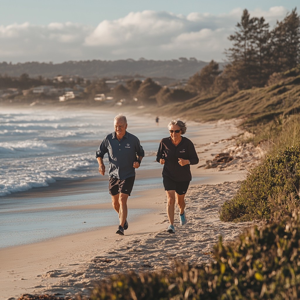 Free Beach morning run Image - Beach, Running, Elderly | Download at ...
