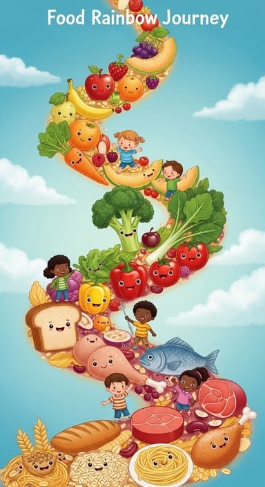 Free Magical Food Journey Image Nutrition Rainbow Children