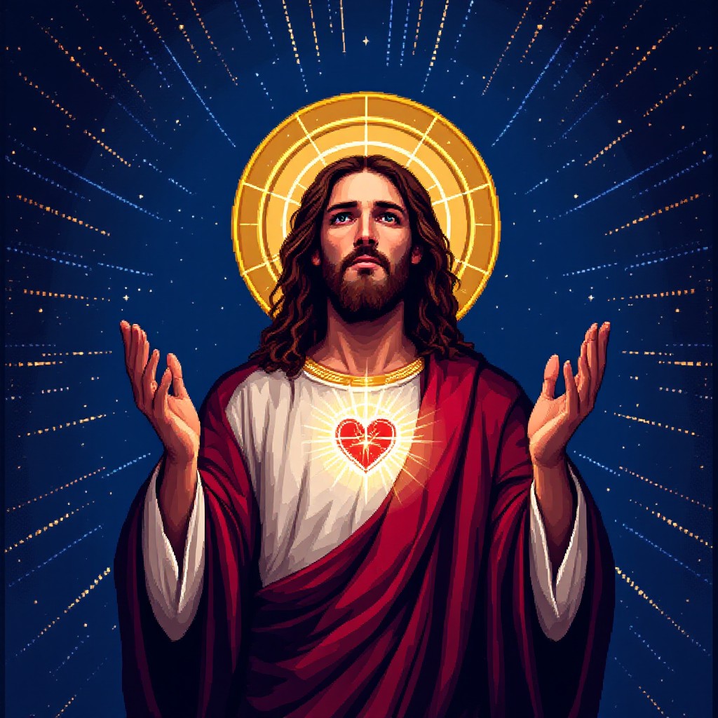 Free Divine Pixel Blessing Image - Jesus, Christ, Pixel | Download at ...