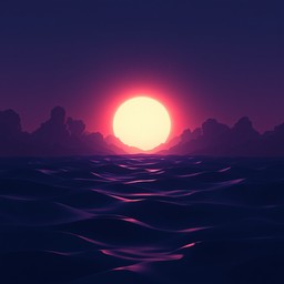 Free Minimal Ocean Sunset Image - Sunset, Ocean, Minimal | Download at ...