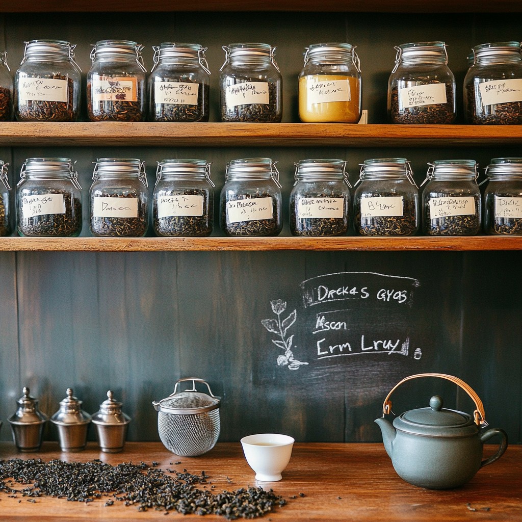 Free Tea Storage Display Image - Tea, Jars, Chalkboard | Download at ...